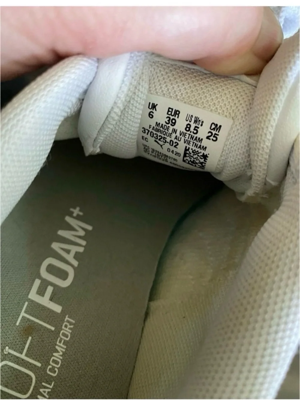 PUMA White Platform Sneakers Size 8.5